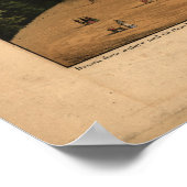 ワシントンDC 1852アンティークパノラママップ ポスター (角)