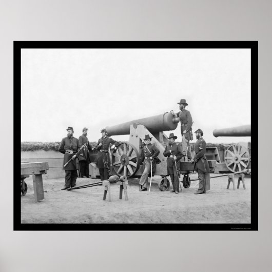 ワシントンDC 1865の大銃による7人の将校 ポスター (正面)