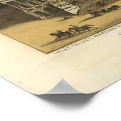 ワシントンDC 1871アンティークパノラママップ ポスター (角)