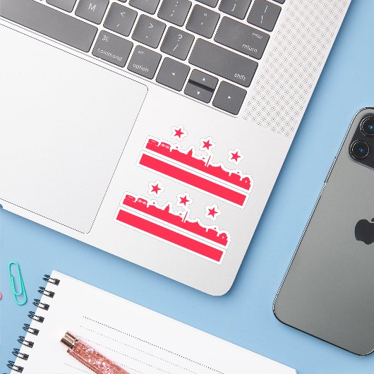 ワシントンDC 51州政府 シール (ノートパソコンとiPhone)