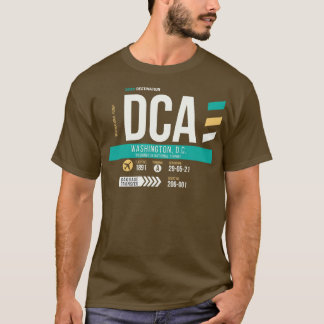 ワシントンDC DCA空港コードバゲージラベル Tシャツ