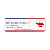 ワシントンDC No Representation差出人住所 ラベル (正面)