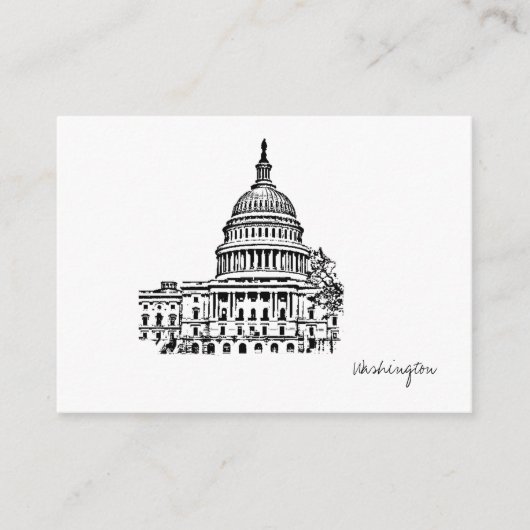 ワシントンDC USAキャピトルスケッチ エンクロージャーカード (正面)