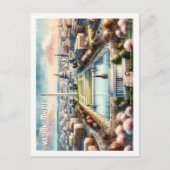 ワシントンDC USA有名な旅行の場所の水色 ポストカード (正面)