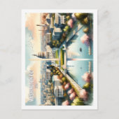 ワシントンDC USA有名な旅行の場所の水色 ポストカード (正面)