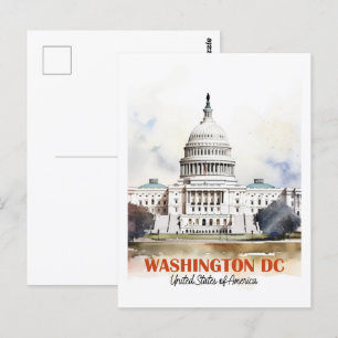 ワシントンDC USA有名な旅行場所 ポストカード