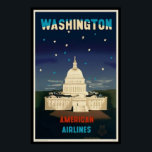ワシントンDC | Vintage Travelポスター ポスター<br><div class="desc">アメリカ航空のオリジナルヴィンテージ旅行ポスターの複製コピーは、アメリカのワシントンD.C.への観光を促進する。お好みカスタマイズに合わせたポスターサイ縁どズ、テクスチャ、フレームをお願い。</div>