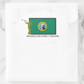ワシントンEVERETTミッションLDS CTR 楕円形シール (バッグ)