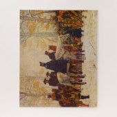 ワシントンMarch Valley Forge William Trego 1883 ジグソーパズル (縦)