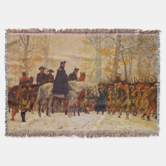 ワシントンMarch Valley Forge William Trego 1883 スローブランケット (正面)
