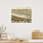 ワシントンMOパノラママップ – 1869 ポスター (キッチン)