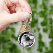 ワシ及び旗Keychain キーホルダー (手)