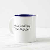 ワシ旗、米国で生まれる及び上げられて ツートーンマグカップ (正面左)