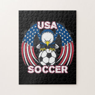 ワシ米国のサッカー ジグソーパズル