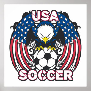 ワシ米国のサッカー ポスター