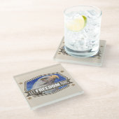 ワシ自由のリング ガラスコースター (アングル)