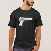 ワシ50のグラフィック銃の火器のTシャツの最高を捨てて下さい Tシャツ (正面)