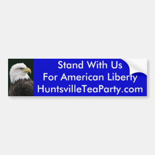 ワシ、アメリカ人LibertyHuntsvのための私達が付いている立場… バンパーステッカー