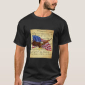 ワシ ~ アメリカ国旗 ~ 星条旗 楽譜 Tシャツ (正面)