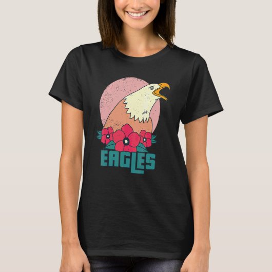 ワシ 鳥 猛禽類 ハヤブサ 鳥類学 Tシャツ (正面)