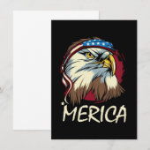 ワシ 4th Of July アメリカン 招待状 (正面/裏面)
