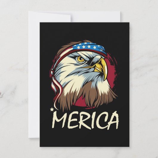 ワシ 4th Of July アメリカン 招待状 (正面)