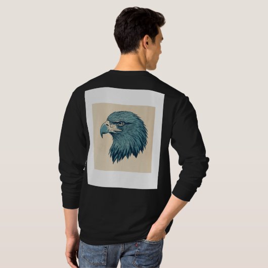 ワシ Tシャツ (裏面フル)