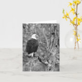 ワシB&Wのメッセージカードの熟視 カード (黄色い花)