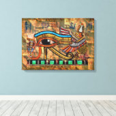 ワジェット – ホラスの目フェイクのプリント キャンバスプリント (インサイチュ (ウッドフロア))