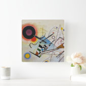 ワジリーカンディンスキー – 作文8 – 機能アート スクエア壁時計 (ホーム)