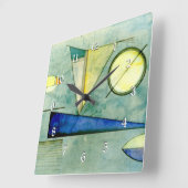 ワジリー·カンディンスキー·抽象芸術·アートワーク、霞 スクエア壁時計 (傾斜)