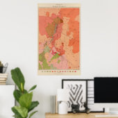 ワスホ地区の地質図 ポスター (ホームオフィス)