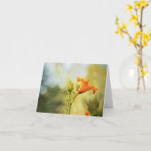 ワスレグサの日の出のメッセージカード カード (黄色い花)