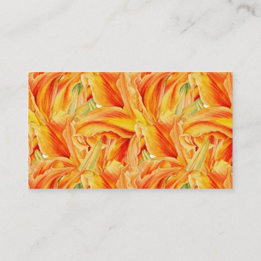 ワスレグサの農家/花の栽培者の名刺 名刺 (裏面)