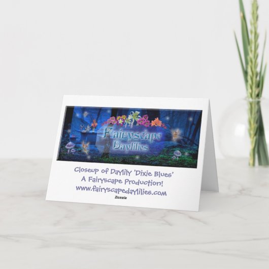 ワスレグサの「Dixieの青 カード (裏面)