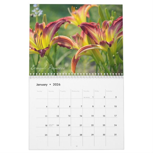 ワスレグサ2012のカレンダー カレンダー (1月 2026)