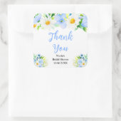 ワスレナグサとデイジーのブライダルシャワーのお礼 スクエアシール (バッグ)