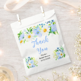 ワスレナグサとデイジーのブライダルシャワーのお礼 フェイバーバッグ