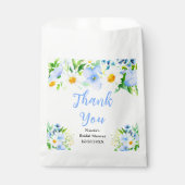 ワスレナグサとデイジーのブライダルシャワーのお礼 フェイバーバッグ (正面)