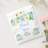 ワスレナグサとデイジーのブライダルシャワーの感謝祭 フェイバーバッグ (封をした状態)