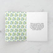 ワスレナグサとデイジーの花のブライズシャワー サンキューカード (内部)
