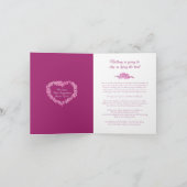 ワスレナグサのハート ピンクと白の結婚式ライブ配信 案内状 (内部)