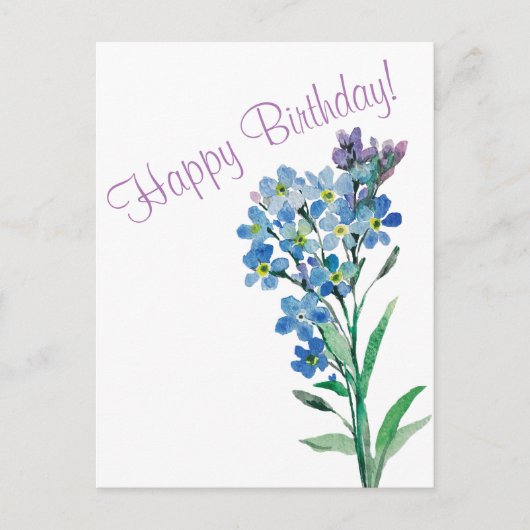 ワスレナグサのポストカード ポストカード (正面)