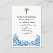 ワスレナグサのメモリアル写真詩篇23祈祷カード 名刺 (裏面)