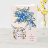 ワスレナグサのリリー・オブ・ザ・バレー カード (黄色い花)