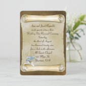 ワスレナグサのヴィンテージ スクロール 誓いの更新 招待状 (スタンド正面)