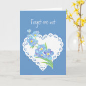 ワスレナグサの恋の詩と花 カード (黄色い花)