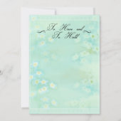 ワスレナグサの花のウェディングリハーサル招待状 招待状 (裏面)