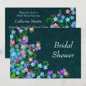 ワスレナグサの花園 ブライダルシャワーの招待状 招待状 (正面/裏面)