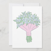 ワスレナグサの花束の写真を使ったSave the Dateカード 招待状 (裏面)